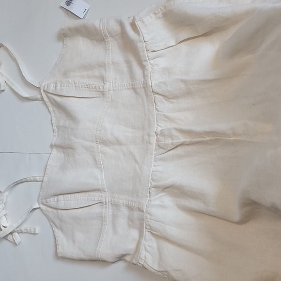 Old Navy Linen-Blend Tie-Shoulder Corset Cami Jumpsuit/  L - Picture 11 of 17